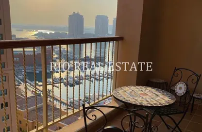 Apartment - 2 Bedrooms - 2 Bathrooms for rent in West Porto Drive - Porto Arabia - The Pearl Island - Doha