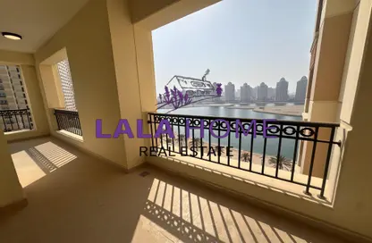 شقة - غرفة نوم - 2 حمامات للايجار في فيفا غرب - فيفا بحرية - جزيرة اللؤلؤة - الدوحة