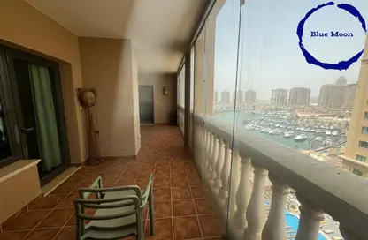 شقة - 2 غرف نوم - 3 حمامات للايجار في طريق بورتو الغربي - بورتو أرابيا - جزيرة اللؤلؤة - الدوحة