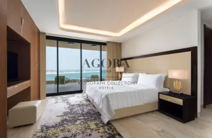 Room / Bedroom image for: Apartment - 1 Bedroom - 2 Bathrooms for rent in Lusail City - Lusail, Image 1