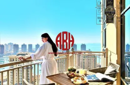 شقة - 2 غرف نوم - 4 حمامات للايجار في ابراج باي - منطقة الأبراج - جزيرة اللؤلؤة - الدوحة