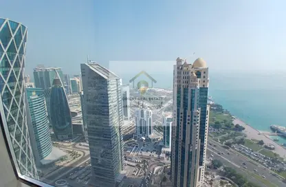 Office Space - Studio - 2 Bathrooms for rent in Palm Tower B - Palm Towers - West Bay - Doha