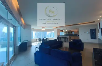 Living Room image for: Apartment - 3 Bedrooms - 5 Bathrooms for rent in Centara West Bay Residences  and  Suites Doha - Diplomatic Street - West Bay - Doha, Image 1