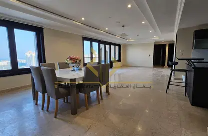 شقة - 3 غرف نوم - 5 حمامات للايجار في طريق بورتو الغربي - بورتو أرابيا - جزيرة اللؤلؤة - الدوحة