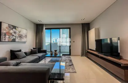 Living Room image for: Apartment - 1 Bedroom - 2 Bathrooms for rent in Lusail Residence - Marina District - Lusail, Image 1