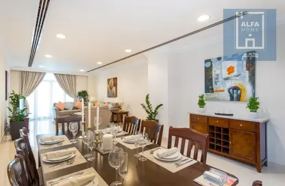 Dining Room image for: Apartment - 2 Bedrooms - 2 Bathrooms for rent in Riviera Residences - Fereej Bin Mahmoud South - Fereej Bin Mahmoud - Doha, Image 1