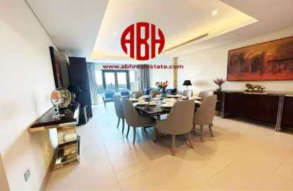 Dining Room image for: Townhouse - 2 Bedrooms - 3 Bathrooms for rent in Abraj Bay - Abraj Quartiers - The Pearl Island - Doha, Image 1