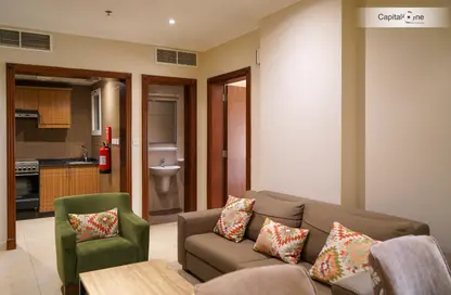 Living Room image for: Apartment - 1 Bedroom - 1 Bathroom for rent in Salaja Street - Doha Al Jadeed - Doha, Image 1