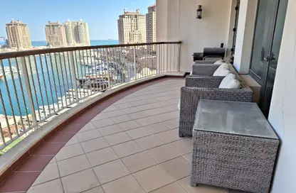 Apartment - 3 Bedrooms - 3 Bathrooms for rent in Tower 6 - Porto Arabia - The Pearl Island - Doha Apartment - 3 Bedrooms - 3 Bathrooms for rent in Tower 6 - Porto Arabia - The Pearl Island - Doha