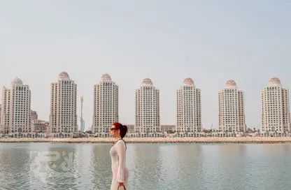 شقة - غرفة نوم - 2 حمامات للايجار في برج 6 - فيفا بحرية - جزيرة اللؤلؤة - الدوحة