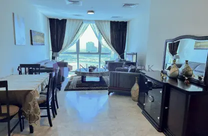 صورة لـ غرفة المعيشة / غرفة الطعام شقة - غرفة نوم - 2 حمامات للايجار في برج زجزاج  ب - أبراج زجزاج - الخليج الغربي - الدوحة ، صورة رقم 1