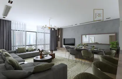 Living / Dining Room image for: Apartment - 1 Bedroom - 2 Bathrooms for sale in Al Erkyah City - Lusail, Image 1