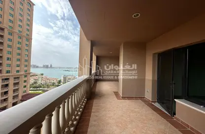 Balcony image for: Apartment - 2 Bedrooms - 2 Bathrooms for rent in Tower 3 - Porto Arabia - The Pearl Island - Doha, Image 1