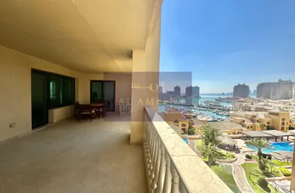 صورة لـ شرفة شقة - 2 غرف نوم - 3 حمامات للايجار في برج 10 - بورتو أرابيا - جزيرة اللؤلؤة - الدوحة ، صورة رقم 1