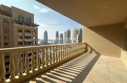 Balcony image for: Apartment - 3 Bedrooms - 4 Bathrooms for sale in Sabban Towers - Porto Arabia - The Pearl Island - Doha, Image 1