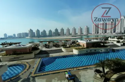 Water View image for: Apartment - 2 Bedrooms - 2 Bathrooms for rent in Viva West - Viva Bahriyah - The Pearl Island - Doha, Image 1