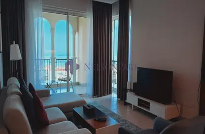 شقة - غرفة نوم - 2 حمامات للايجار في فيفا غرب - فيفا بحرية - جزيرة اللؤلؤة - الدوحة