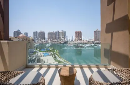 Balcony image for: Apartment - 1 Bedroom - 2 Bathrooms for rent in The Pearl Island - Doha, Image 1