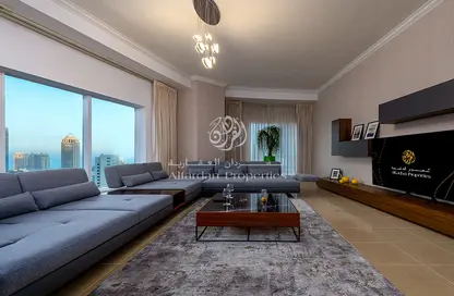 شقة - 2 غرف نوم - 3 حمامات للايجار في برج الفردان السكني - ابراج الفردان - الخليج الغربي - الدوحة
