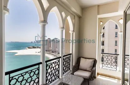 Apartment - 2 Bedrooms - 3 Bathrooms for rent in Viva West - Viva Bahriyah - The Pearl Island - Doha