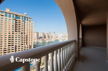 Balcony image for: Apartment - 1 Bedroom - 2 Bathrooms for rent in Marina Gate - Porto Arabia - The Pearl Island - Doha, Image 1