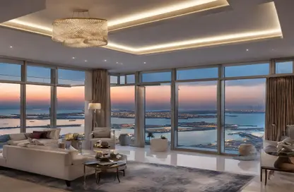 Living Room image for: Apartment - 1 Bedroom - 2 Bathrooms for sale in Qetaifan Islands - Lusail, Image 1