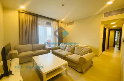 Living Room image for: Apartment - 1 Bedroom - 2 Bathrooms for rent in Fox Hills - Fox Hills - Lusail, Image 1