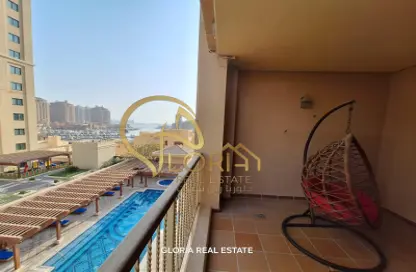 Apartment - Studio - 1 Bathroom for rent in East Porto Drive - Porto Arabia - The Pearl Island - Doha