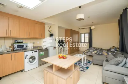 Kitchen image for: Apartment - 1 Bathroom for rent in Lusail City - Lusail, Image 1