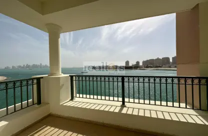 Balcony image for: Apartment - 1 Bedroom - 2 Bathrooms for rent in Tower 29 - Viva Bahriyah - The Pearl Island - Doha, Image 1