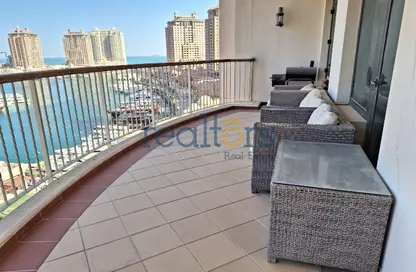 Apartment - 3 Bedrooms - 3 Bathrooms for rent in East Porto Drive - Porto Arabia - The Pearl Island - Doha