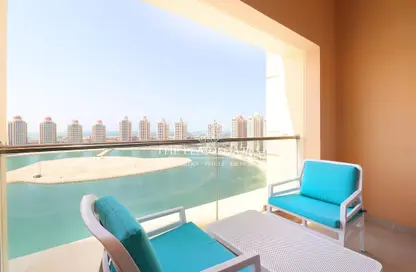 Balcony image for: Apartment - 1 Bedroom - 2 Bathrooms for sale in Al Mutahidah Tower - Viva Bahriyah - The Pearl Island - Doha, Image 1
