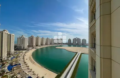 Pool image for: Apartment - 2 Bedrooms - 3 Bathrooms for rent in Viva West - Viva Bahriyah - The Pearl Island - Doha, Image 1