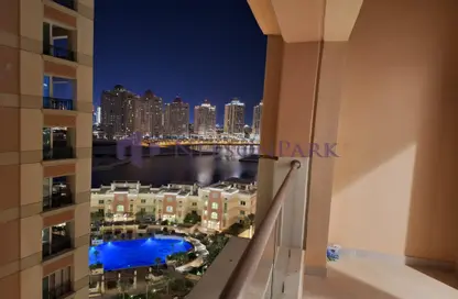 Apartment - Studio - 1 Bathroom for rent in Al Mutahidah Tower - Viva Bahriyah - The Pearl Island - Doha