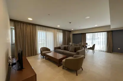 Living / Dining Room image for: Apartment - 1 Bedroom - 2 Bathrooms for rent in Fox Hills - Fox Hills - Lusail, Image 1