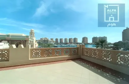 Terrace image for: Townhouse - 2 Bedrooms - 3 Bathrooms for rent in Tower 6 - Porto Arabia - The Pearl Island - Doha, Image 1