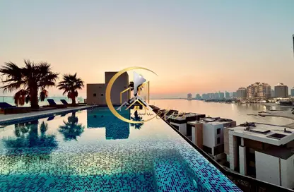 شقة - غرفة نوم - 2 حمامات للايجار في البلاج الجنوبي - البلاج - جزيرة اللؤلؤة - الدوحة