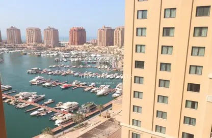 شقة - غرفة نوم - 1 حمام للايجار في طريق بورتو الشرقي - بورتو أرابيا - جزيرة اللؤلؤة - الدوحة