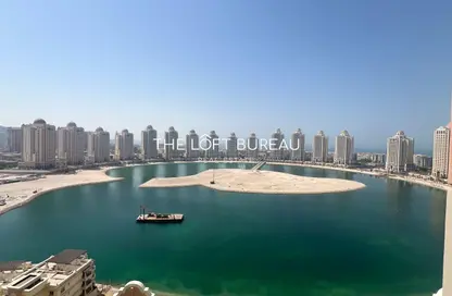 شقة - غرفة نوم - 2 حمامات للايجار في فيفا غرب - فيفا بحرية - جزيرة اللؤلؤة - الدوحة