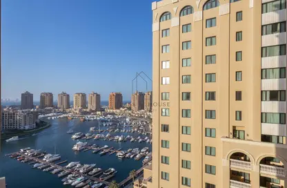 شقة - غرفة نوم - 2 حمامات للايجار في طريق بورتو الغربي - بورتو أرابيا - جزيرة اللؤلؤة - الدوحة