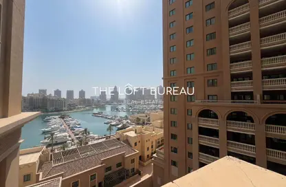 شقة - غرفة نوم - 1 حمام للايجار في طريق بورتو الغربي - بورتو أرابيا - جزيرة اللؤلؤة - الدوحة