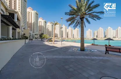 شقة - غرفة نوم - 2 حمامات للايجار في برج 6 - فيفا بحرية - جزيرة اللؤلؤة - الدوحة