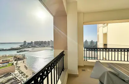 شقة - غرفة نوم - 2 حمامات للايجار في فيفا غرب - فيفا بحرية - جزيرة اللؤلؤة - الدوحة