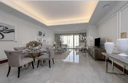 Living / Dining Room image for: Apartment - 2 Bedrooms - 3 Bathrooms for sale in Marsa Arabia - The Pearl Island - Doha, Image 1