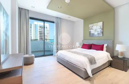 Room / Bedroom image for: Apartment - 1 Bedroom - 2 Bathrooms for sale in Marina District - Lusail, Image 1