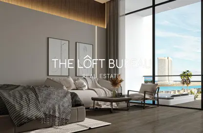 Living Room image for: Apartment - 1 Bathroom for sale in Waterfront Residential - The Waterfront - Lusail, Image 1