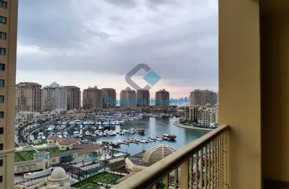 شقة - غرفة نوم - 1 حمام للايجار في طريق بورتو الغربي - بورتو أرابيا - جزيرة اللؤلؤة - الدوحة