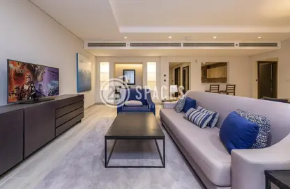 Living Room image for: Apartment - 2 Bedrooms - 3 Bathrooms for sale in Centara West Bay Residences  and  Suites Doha - Diplomatic Street - West Bay - Doha, Image 1