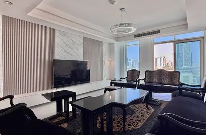 شقة - 2 غرف نوم - 4 حمامات للايجار في كريستال ريزيدنس - جزيرة جيوان - جزيرة اللؤلؤة - الدوحة