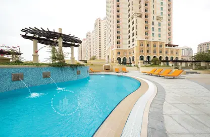 Pool image for: Apartment - 1 Bathroom for rent in Tower 6 - Viva Bahriyah - The Pearl Island - Doha, Image 1